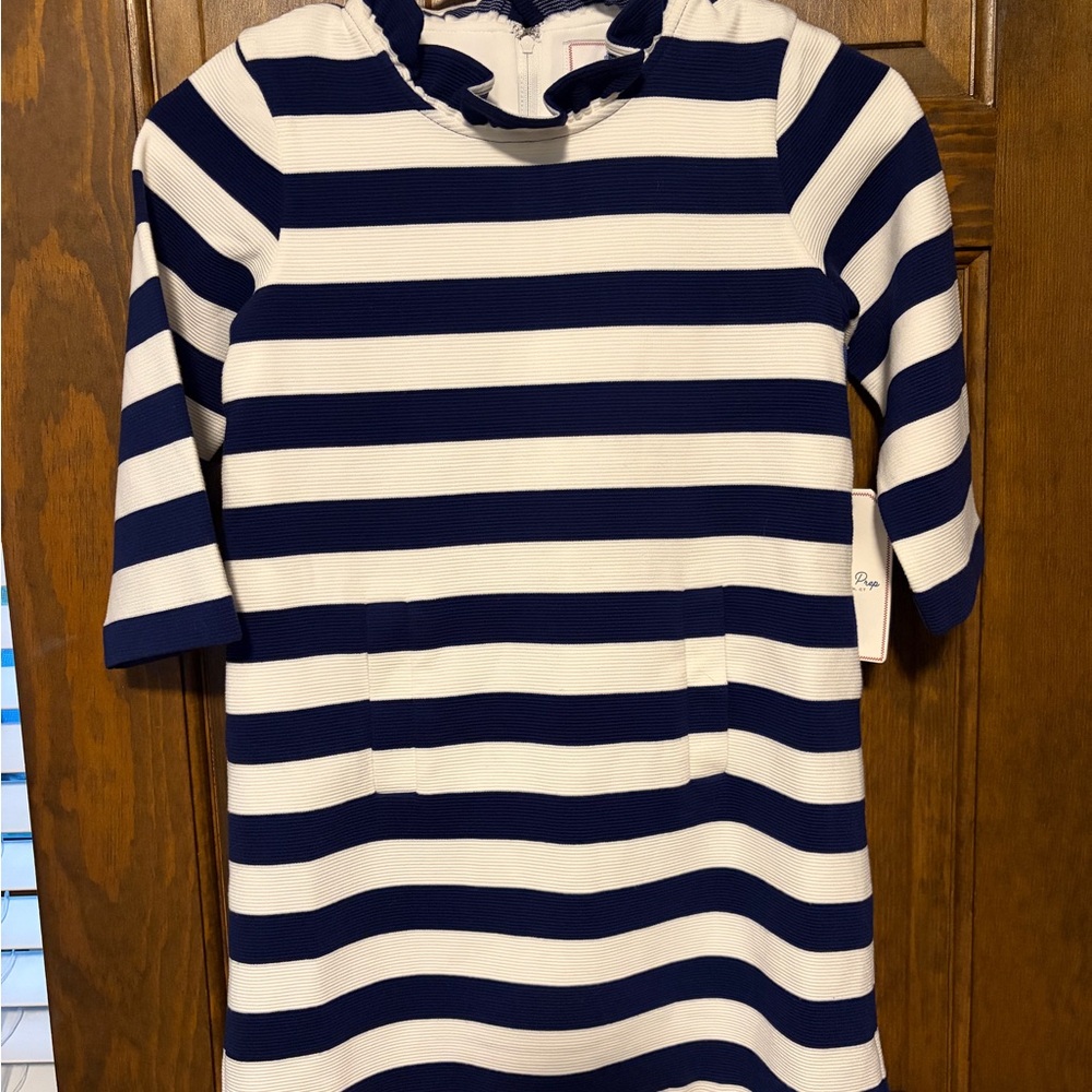 Classic Prep Navy and White Striped Dress